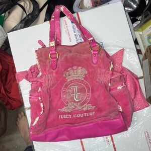 Juicy couture pink velour purse
